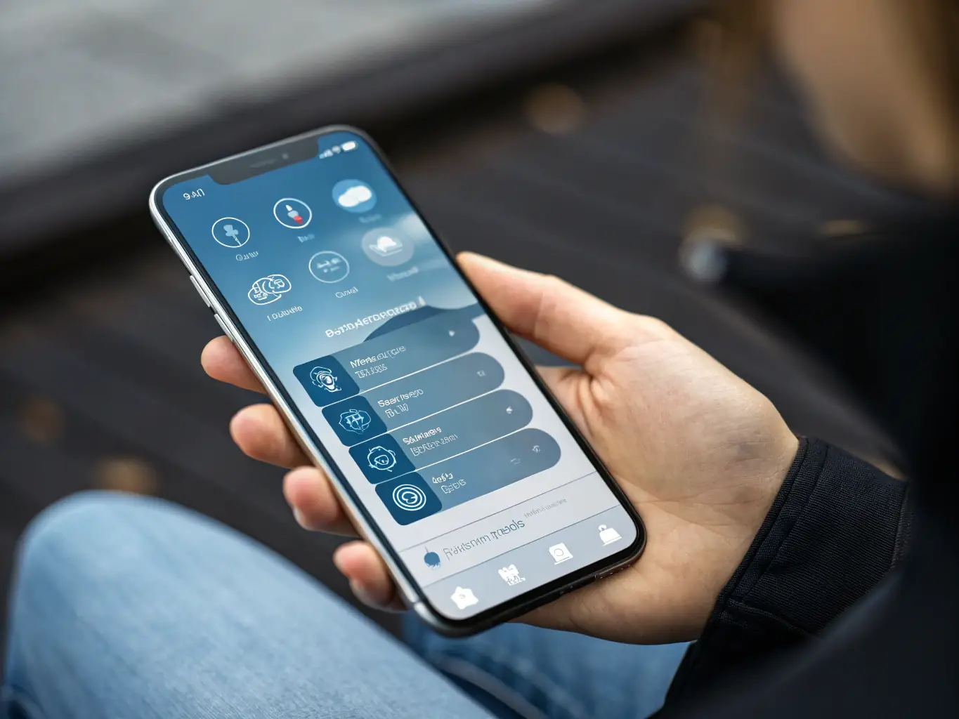 A smartphone showing a user-friendly mobile app interface, representing Modaltech's mobile app creation service.
