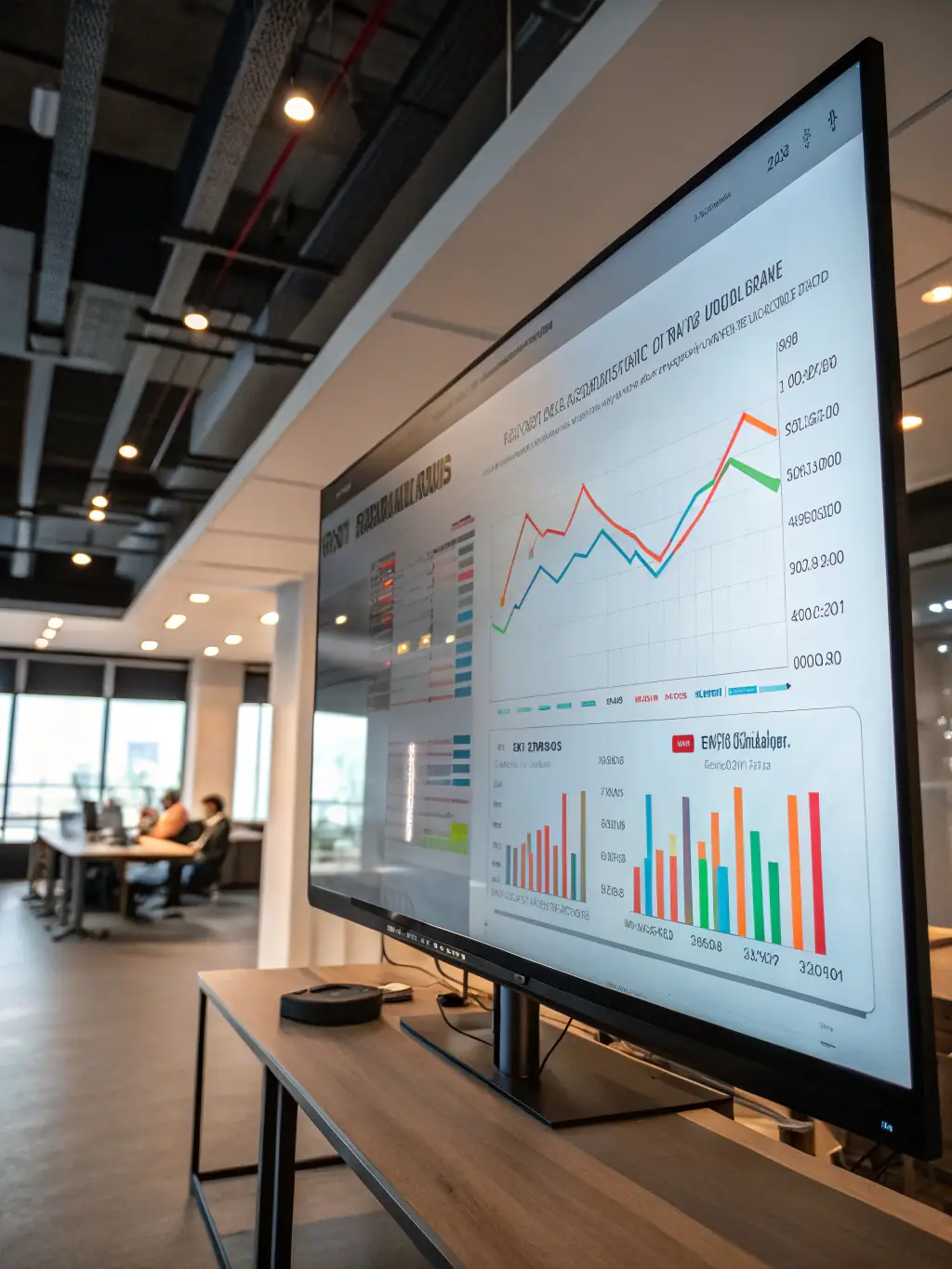 A digital marketing dashboard displaying analytics and campaign data, illustrating Modaltech's marketing strategies.